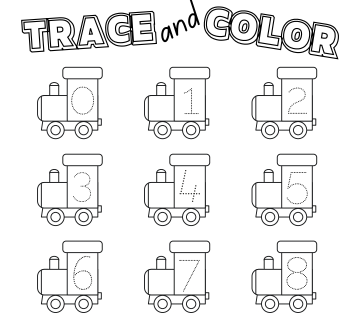 TRACE AND COLOR pdf for kids